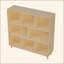 Armoire de rangement en bois de pin à 8 compartiments, organisateur à tablettes fixes pour livres / jouets / décoration intérieure, bibliothèque en bois moderne, armoire à compartiments multiples pour la maison / le bureau