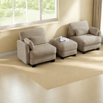 Canapé modulaire modulaire en chenille Camel