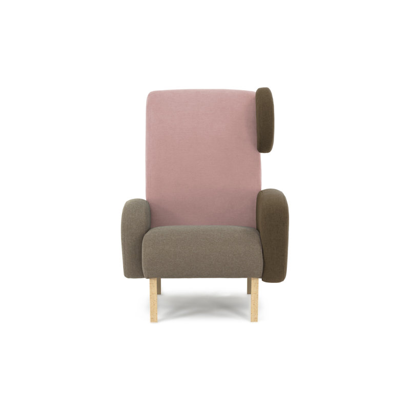 Barlow Upholstered Armchair, Brown/Pink