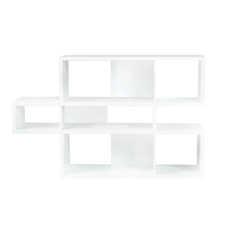 Geometric Bookcase, Matte White