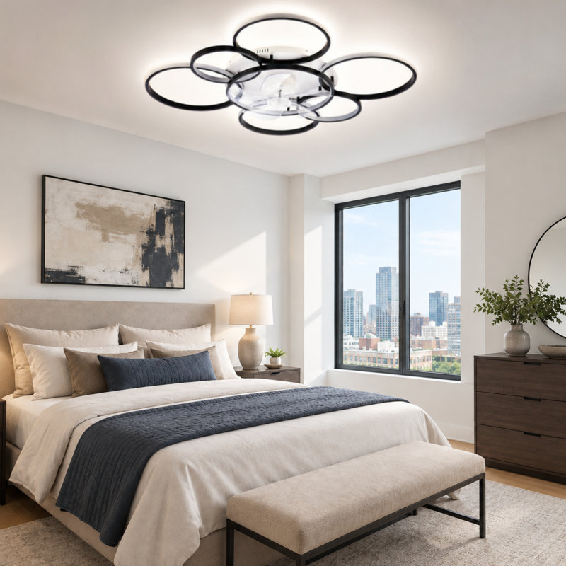 Ventilateur de plafond réversible à intensité variable de 41 pouces avec lumières DEL et télécommande