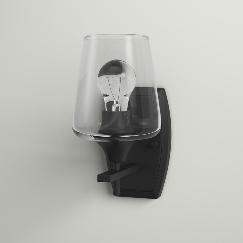 Dahlya Armed Sconce, Matte Black