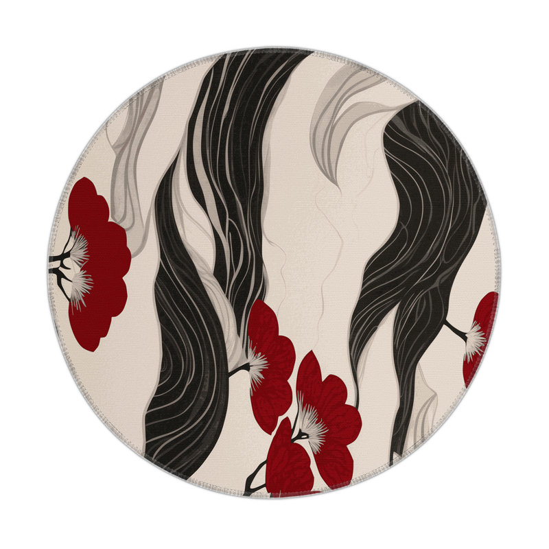 Spring Drift Indoor And Outdoor Area Rug, Round 5'