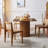 Medieval style Walnut Square Solid Wood Dining Table