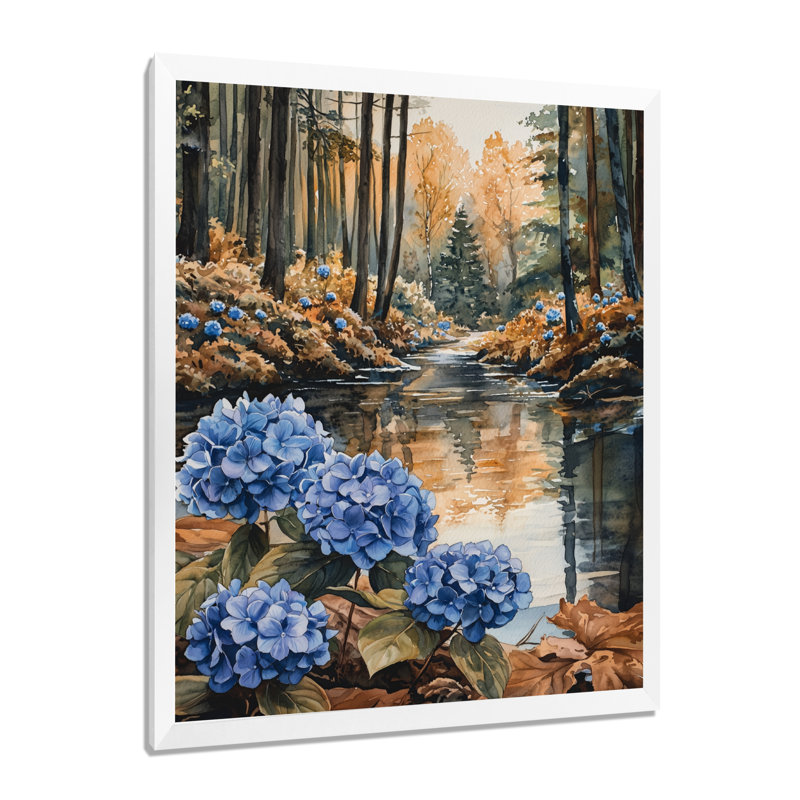 Gitika - Décoration murale florale, H 20 po x l 12 po, Reproduction encadrée d'une seule photo, Blanc