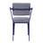 Grey and Blue Open Back Upholstered Office Chair-117068271