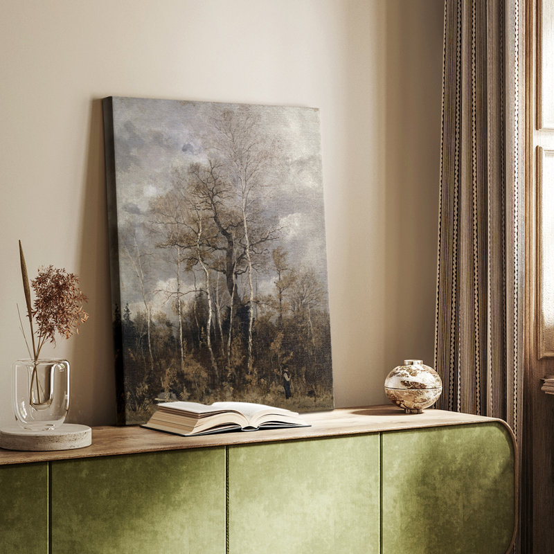 Paysage rétro CLII - galerie Cavas, H 18 po x l 12 po