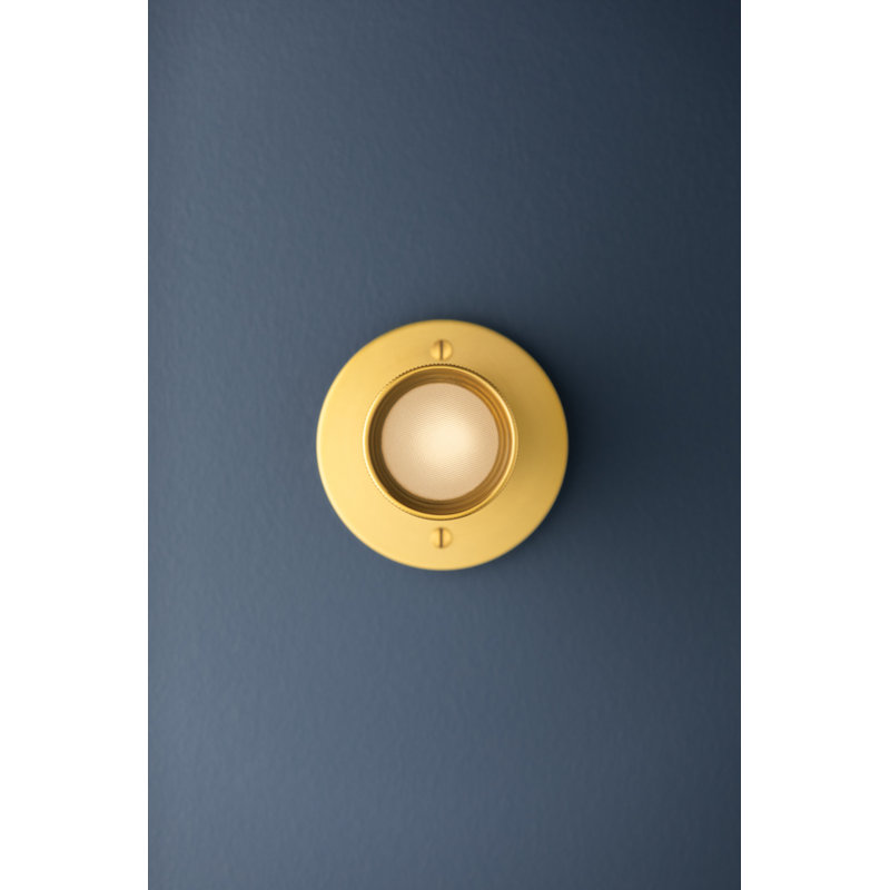 DIGHTON FLUSH MOUNT, Aged Brass