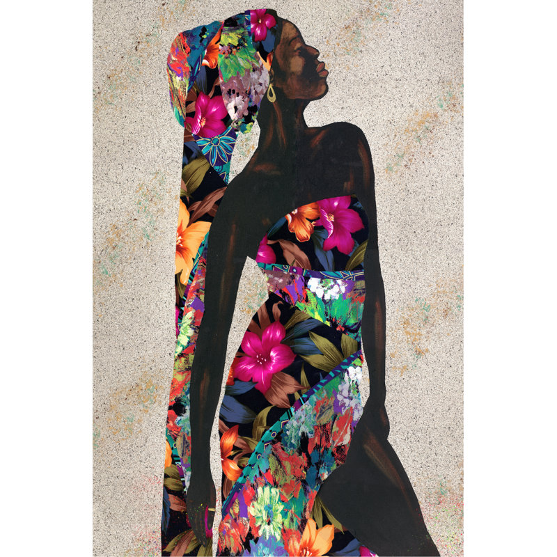 Woman Strong I by Alonzo Saunders - Graphic Art, 122 cm H x 81 cm W, Black Floater Framed