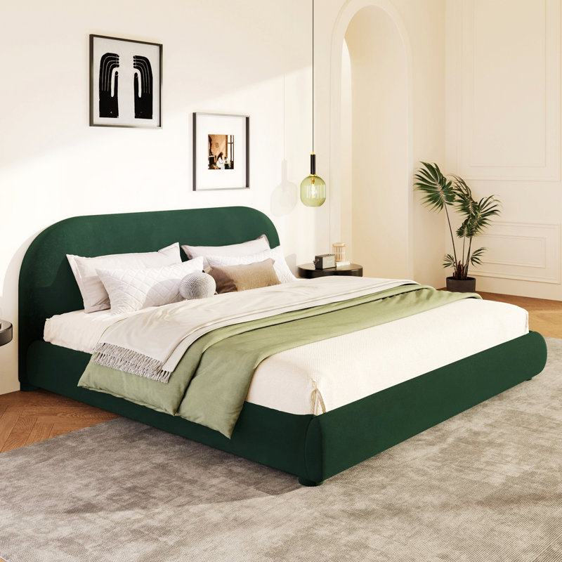 Bedroom Bed, Upholstered Platform Bed