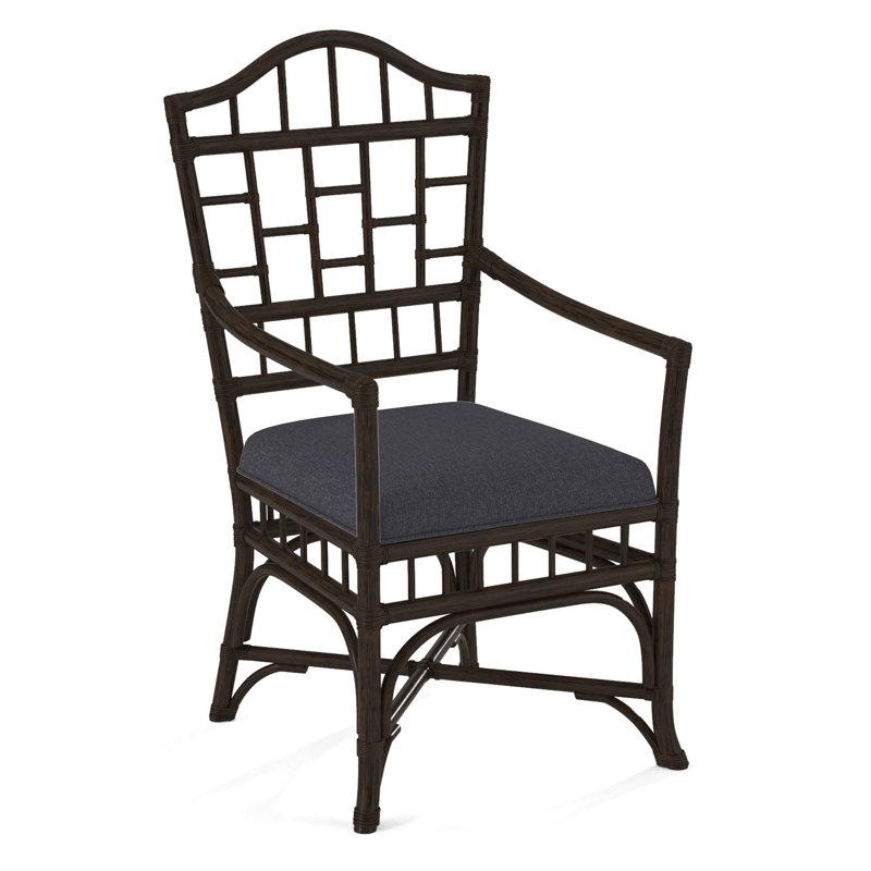 Chaise avec accoudoirs Chippendale, Java, Performance gris sucre; 0863-84