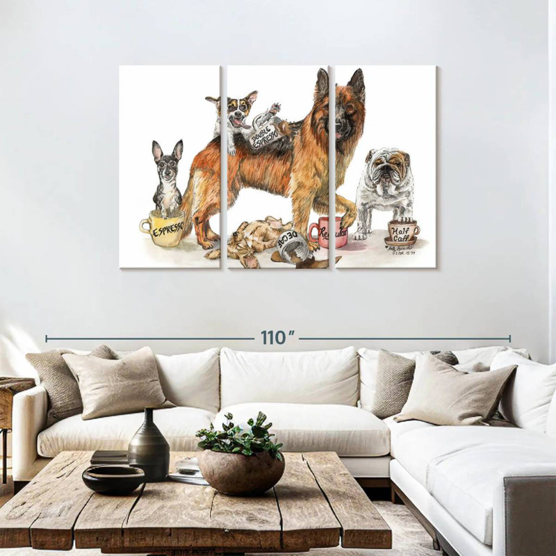 Brampt Coffee Dogs, 48" H x 74" W