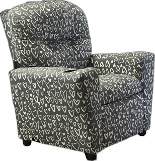 Fauteuil inclinable Broedy, Blanc / gris géométrique 2