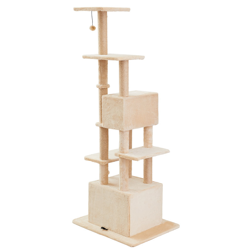 Brodus Cat Tree, Beige, Beige