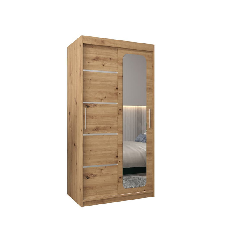 Manufactured Wood Wardrobe, Brown