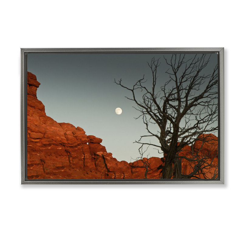 «Full Moon Canyon», photographie par Jadei, H 21 po x l 31 po, Cadre flottant gris lustré