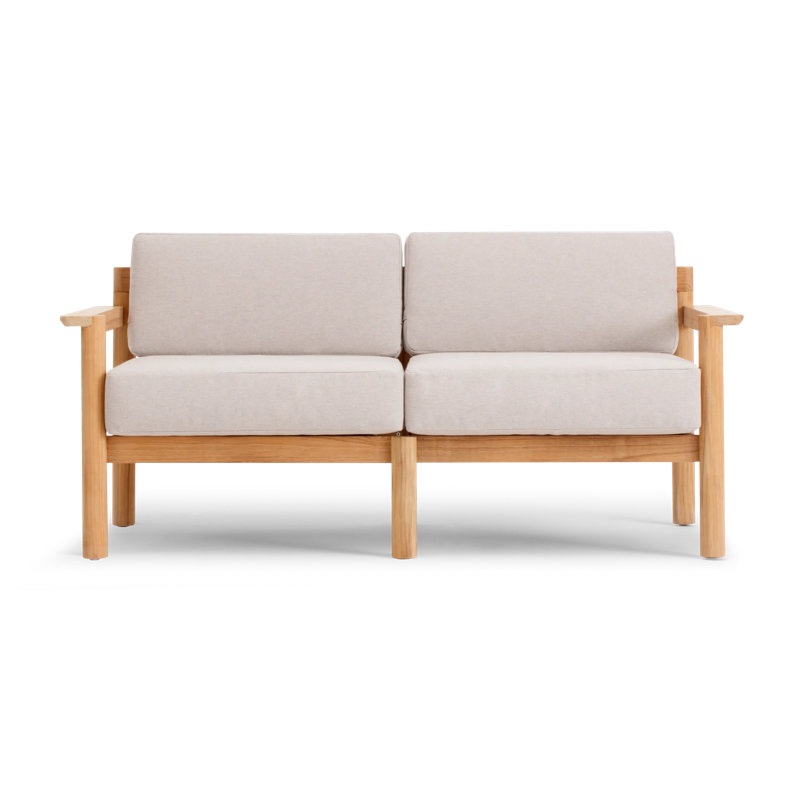 Haven 62.5'' Wide Teak with Sunbrella® Cushions, Sunbrella Ashe