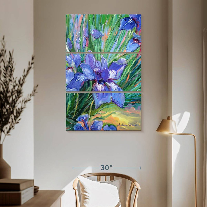 Harnek Iris Fleurs II, H 65 po x l 42 po