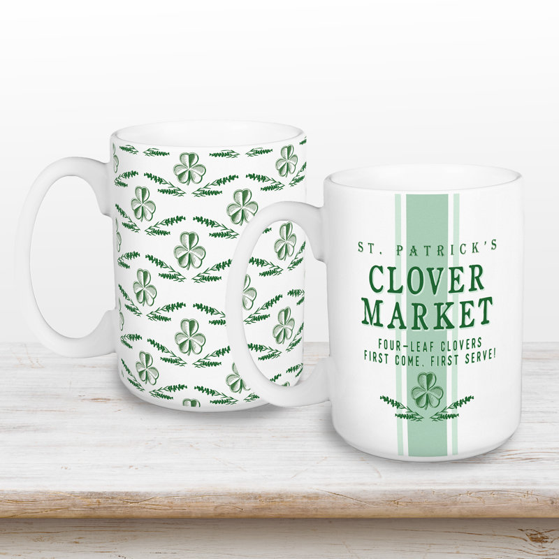 Ensemble de 2 tasses St. Patrick's Clover Market