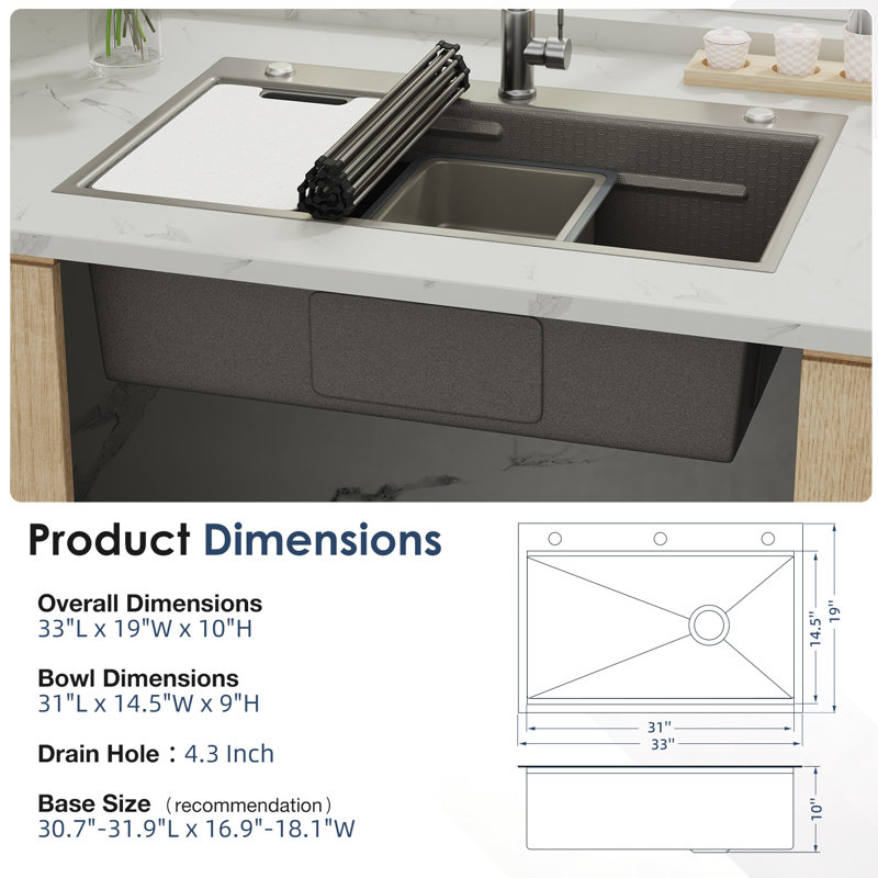 Durable Stainless Steel Kitchen Sink