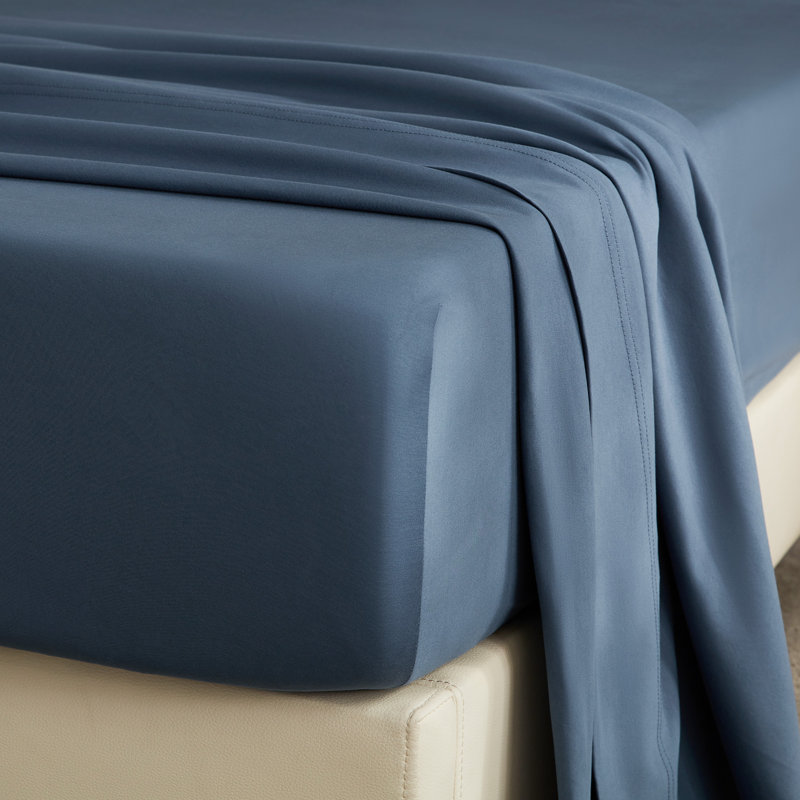 Ensemble de draps 100% coton jersey, Grand lit, Minuit minuit
