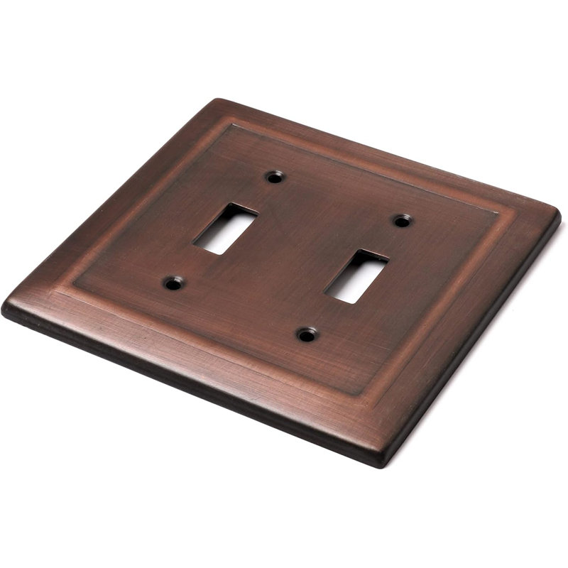 Antique Copper 2-Gang Architectural Decorative Wall Plate