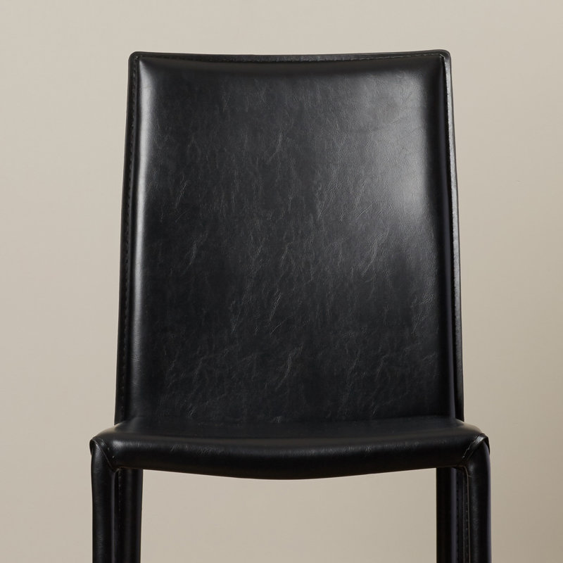 Chaise parsons rembourrée Dous, Noir 2