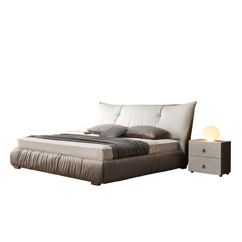 Ormskirk Upholstered Wingback Bed, King