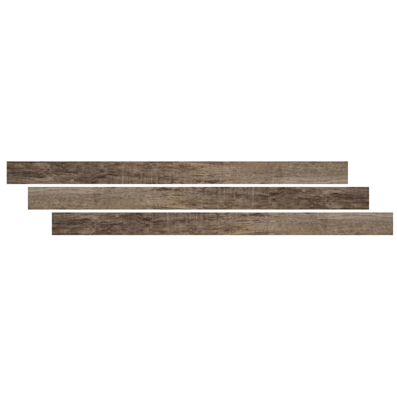 Embout de finition pour revêtement de sol en vinyle de luxe, couleur noyer recyclé, 0,66 cm d'épaisseur x 239 cm de longueur x 4,5 cm de largeur