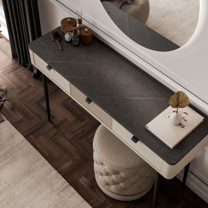 Dressing Table, cashmere / grey stone
