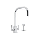 Holborn™ Single Hole U-Spout Kitchen Faucet With Square Body And Sidespray