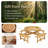 8 Person Wood Picnic Table, Outdoor Round Picnic Table with 4 Built-in Benches, Umbrella Hole, Outside Table and Bench Set for Patio, Backyard, 500lbs Capacity Per Bench-2082731123-2094312285
