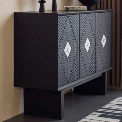 Buffet noir de petite taille