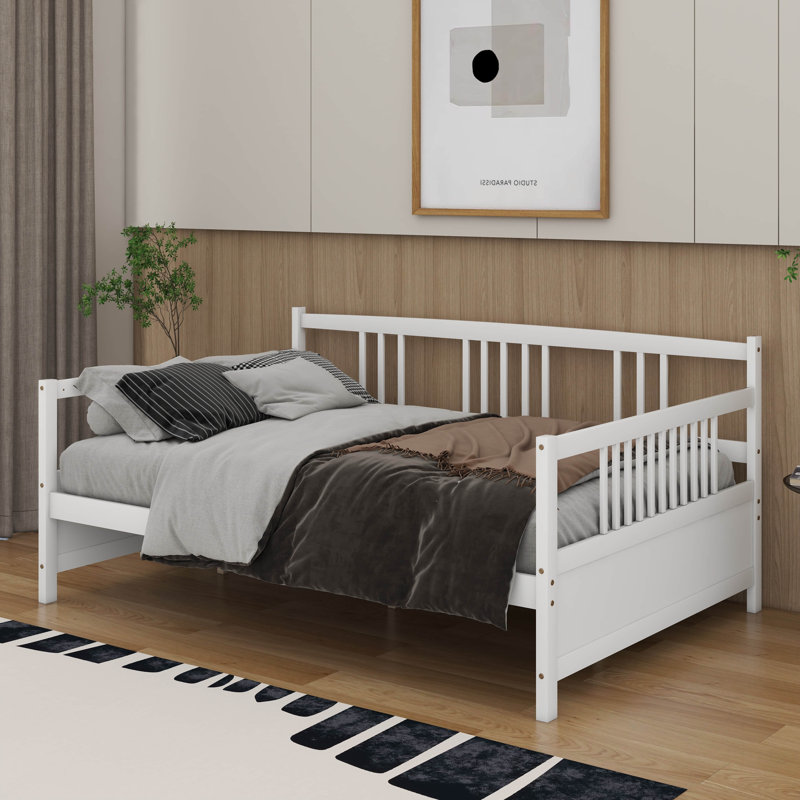 Full Daybed With Support Legs, White
