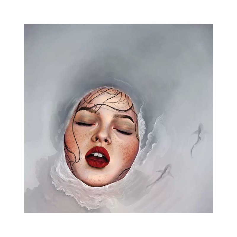 High Tide by Teodora Jelenic - Painting on Canvas, 45.72 cm H x 45.72 cm W x 1.91 cm D, Wrapped Canvas