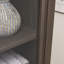 Grande armoire de rangement moderne avec portes et tablettes en verre, buffet autoportant avec tiroir-1560213541