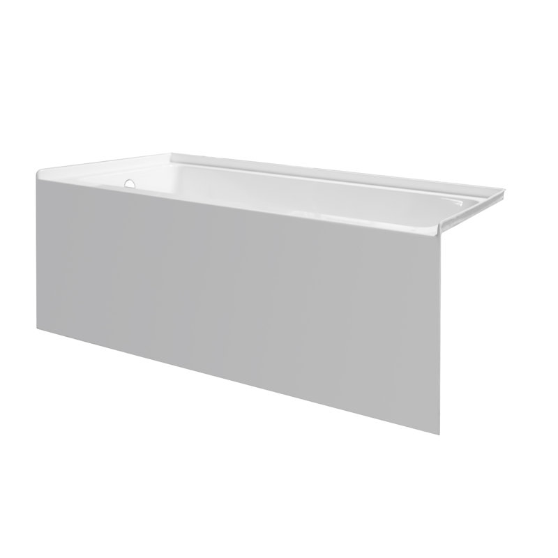 Signature 54'' x 32'' Soaking Acrylic Bathtub, Left, White