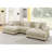 Large Seating Corduroy Upholstered Double Chaise Sectional-1470862641