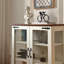 Buffet 31,5 po avec portes en verre pour une belle présentation, petit bar à café, buffet moderne pour cuisine.-1609467093