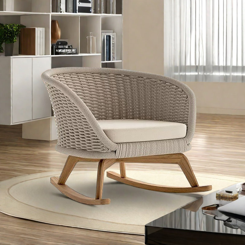 Chaise berçante haute couture durable, Gris foncé