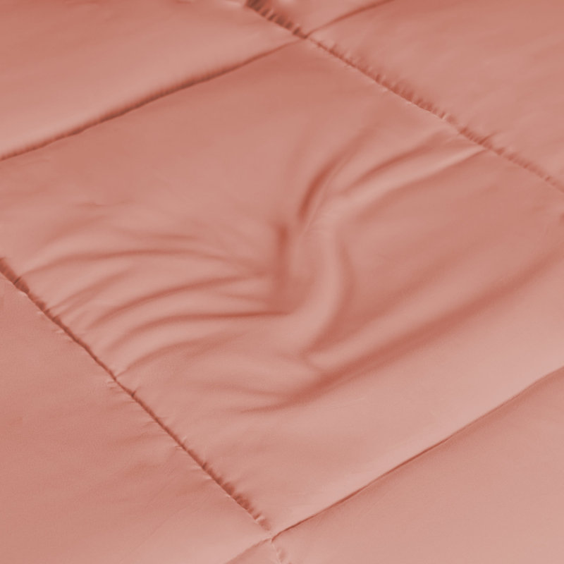 Édredon en duvet synthétique toutes saisons Grand Down - moelleux et hypoallergénique, Rosé, Édredon double