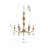 Traditional 6 Light Satin Brass Crystal Chandelier-517571660-517571661