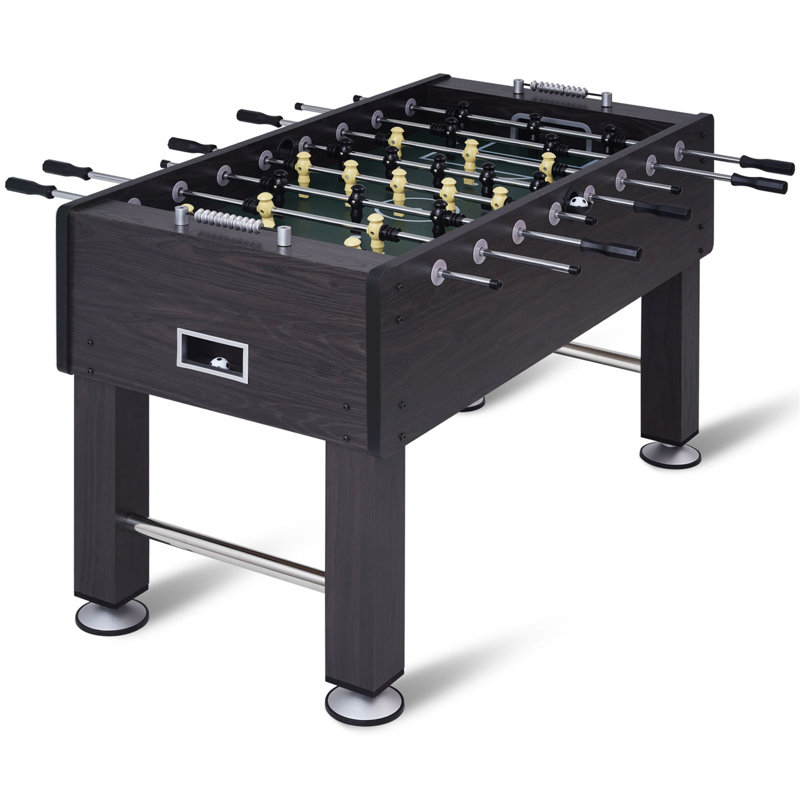 RayChee 55'' L Foosball Table with Telescopic Rods, Dark Brown