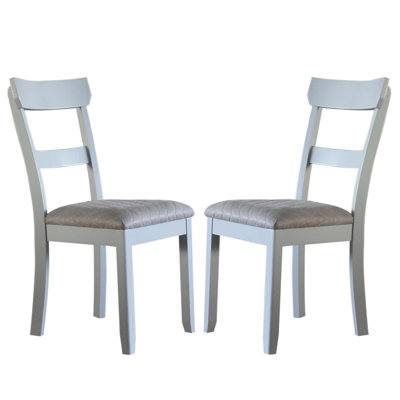 Ensemble de 2 chaises de salle à manger avec coussin d'assise rembourré deux tons, perle, alliant confort et élégance pour toute maison