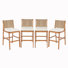 Tabouret de bar d'extérieur en bois d'acacia massif et osier tissé de 28 po Altoga