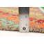 Tapis décoratif en laine de conception unique 4 pi 2 po x 5 pi 9 po noué à la main New Age orange/bleu/jaune
