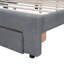 Grand lit plateforme tapissier Teddy-505786