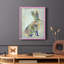 Fantastic Florals Hare, assis, reproduction encadrée - bois massif-1679915346-1679915357