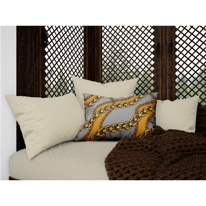 Housse de coussin d'extérieur carré Alessia, gris, 14 po x 20 po, Rectangle
