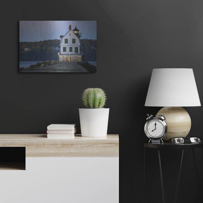 Breakwater Bay 'Rockland Breakwater Lighthouse' by Rick Berk Metal Wall
